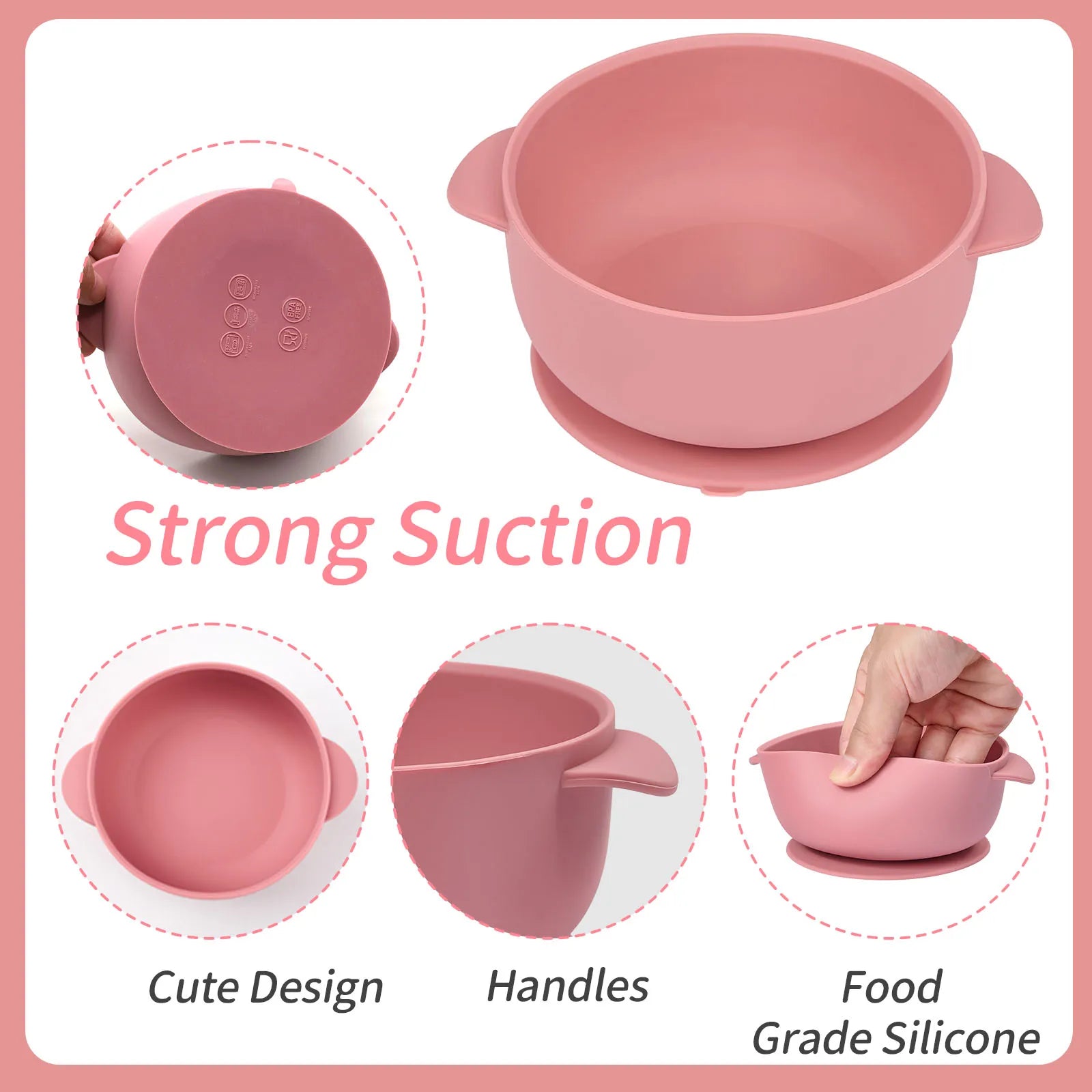 Lunivay 3-Piece Silicone Baby Bowl Set – Suction Feeding Bowls