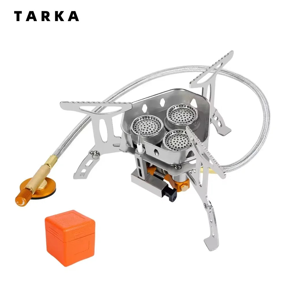 TARKA 3 Heads Camping Gas Stove – Portable Folding Outdoor Burner