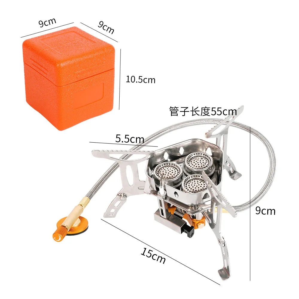 TARKA 3 Heads Camping Gas Stove – Portable Folding Outdoor Burner