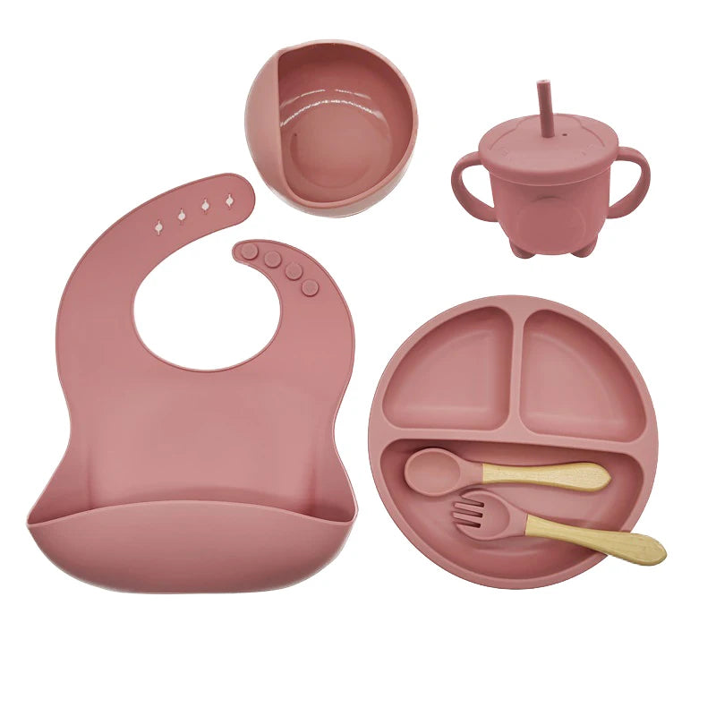 Lunivay Silicone Baby Feeding Set – Suction Bowl & Toddler Utensils